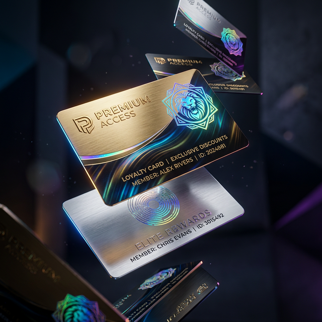 Premium Loyalty Cards Floating